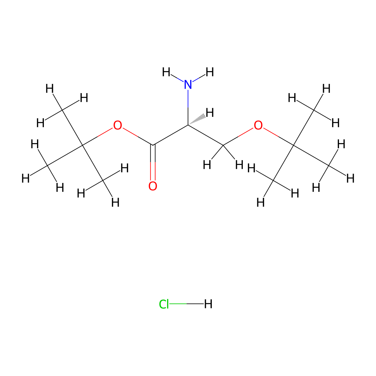 H-Ser(tBu)-OtBu HCl molecular structure, CAS 51537-21-4