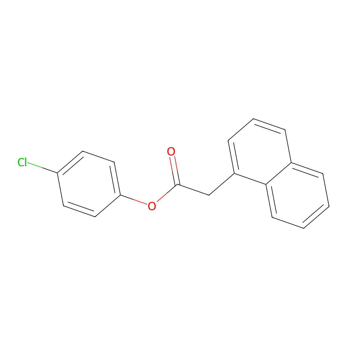4-Chlorophenyl 1-naphthylacetate molecular structure, CAS 51537-85-0