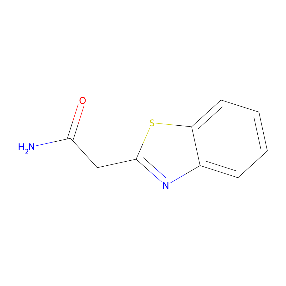 2-(1,3-Benzothiazol-2-yl)acetamide molecular structure, CAS 51542-41-7