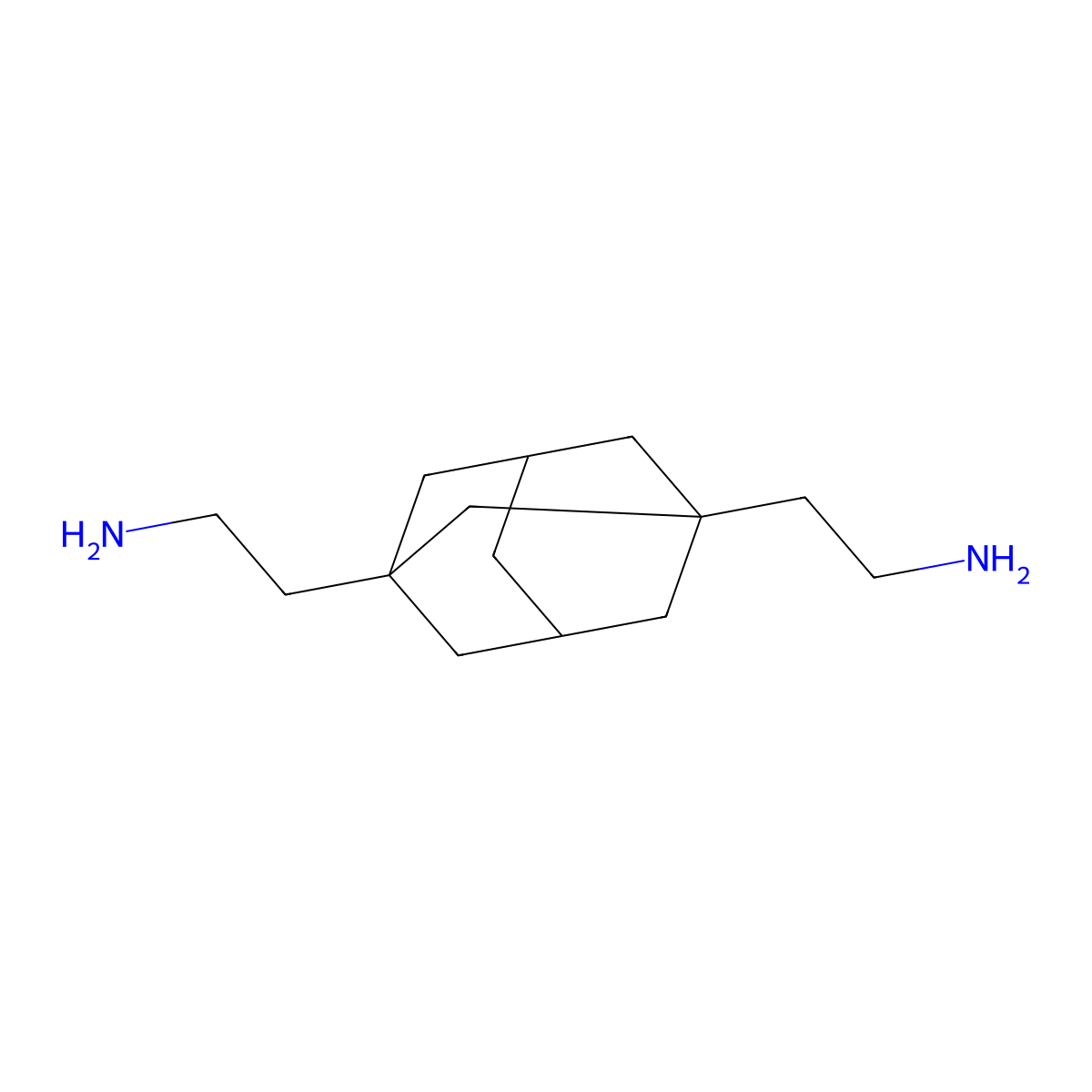 2-[3-(2-Aminoethyl)-1-adamantyl]ethanamine molecular structure, CAS 51545-05-2