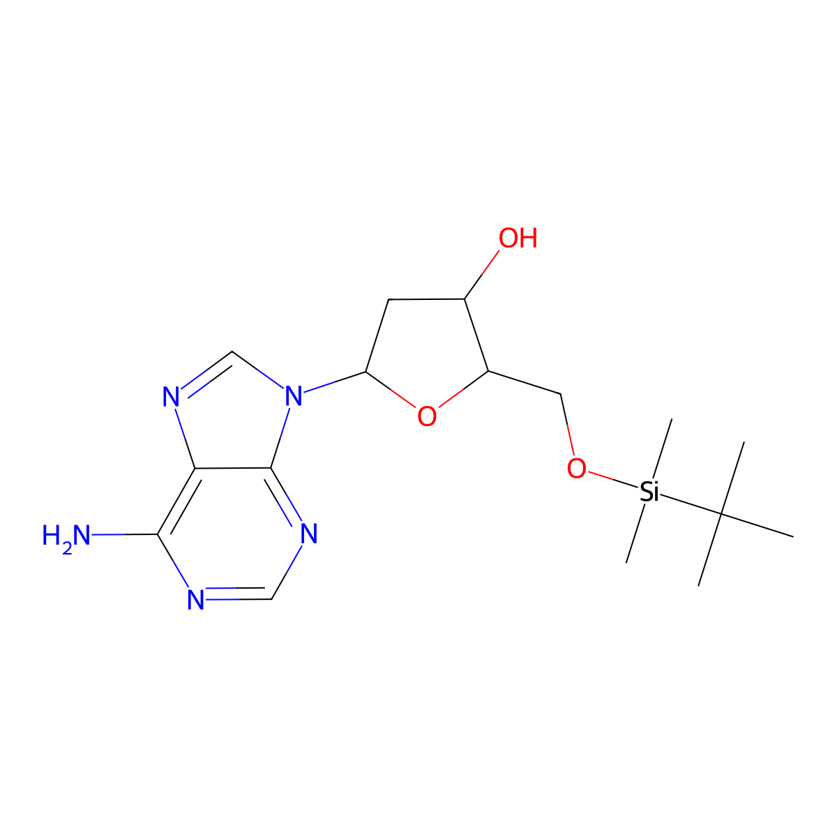 5'-O-TBDMS-dA molecular structure, CAS 51549-30-5