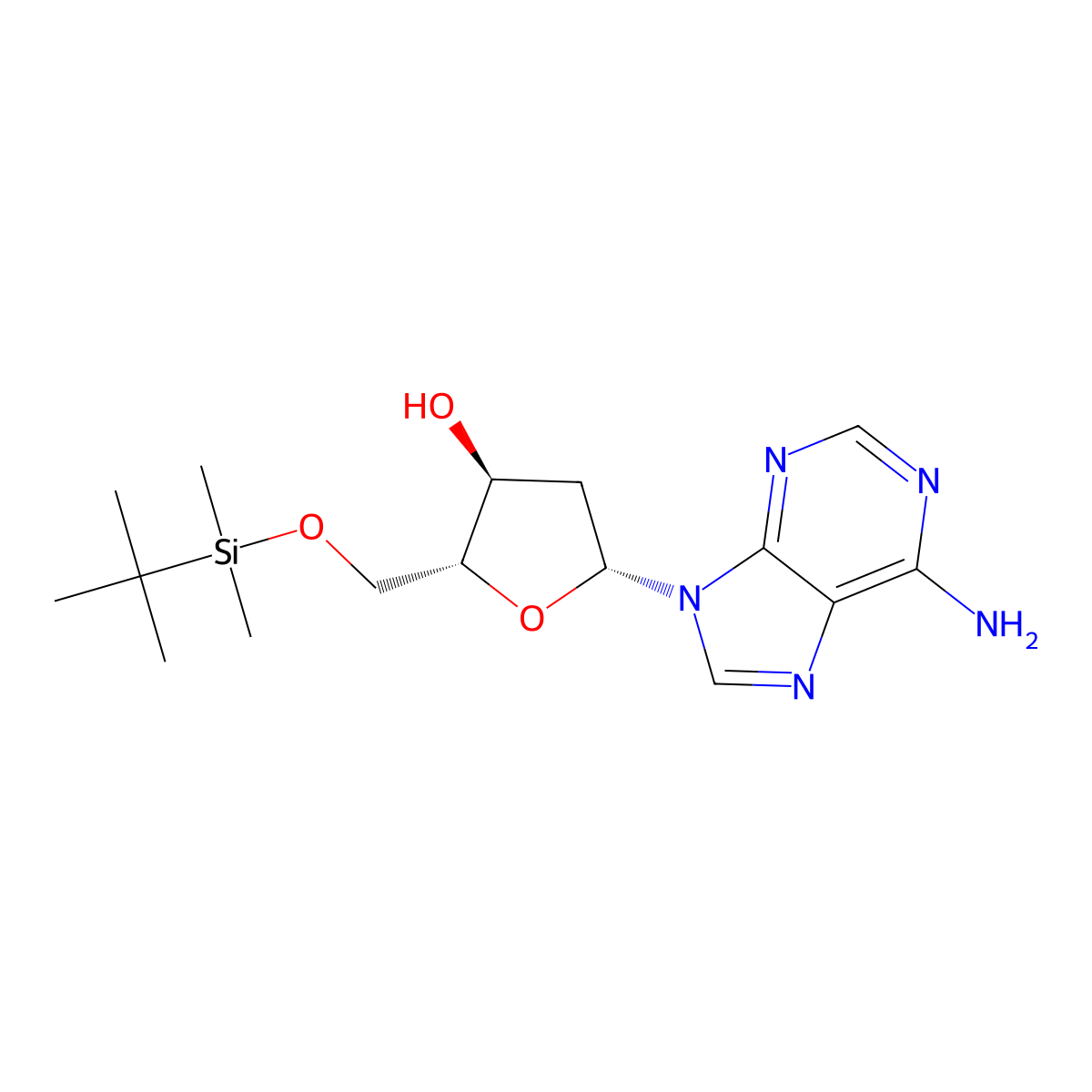 5'-O-TBDMS-dA molecular structure, CAS 51549-30-5