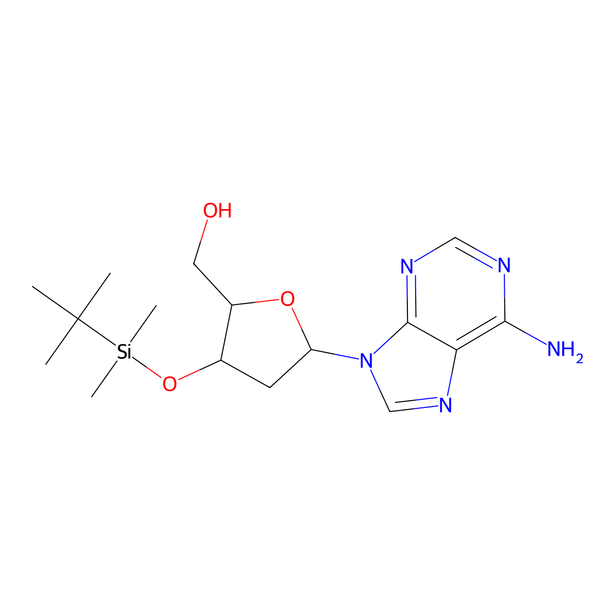 3'-O-(tert-Butyldimethylsilyl)-2'-deoxyadenosine molecular structure, CAS 51549-31-6