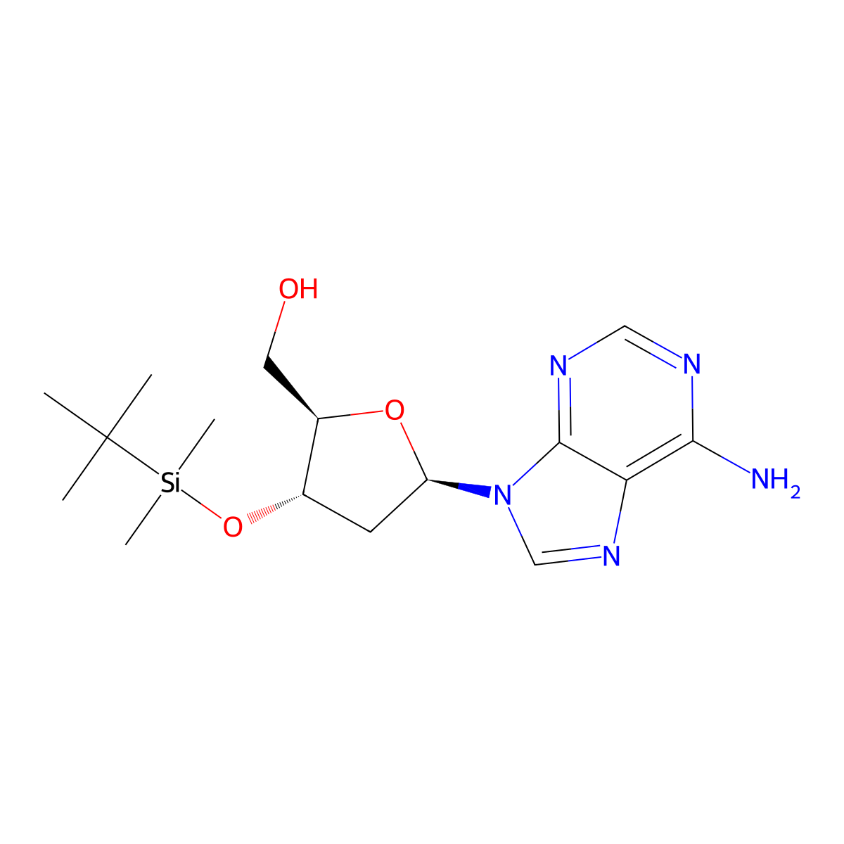 3'-O-(tert-Butyldimethylsilyl)-2'-deoxyadenosine molecular structure, CAS 51549-31-6