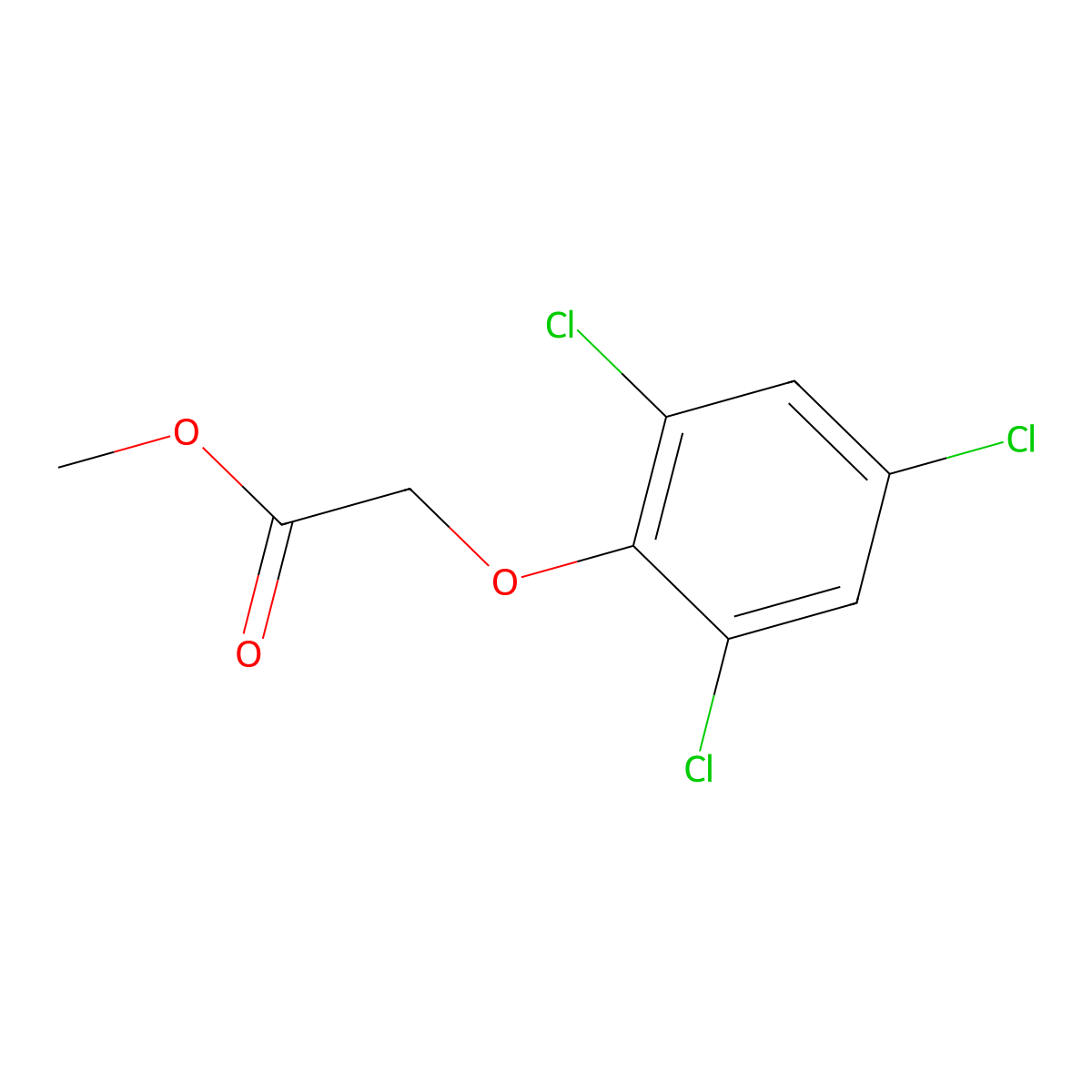 Methyl (2,4,6-trichlorophenoxy)acetate molecular structure, CAS 51550-51-7