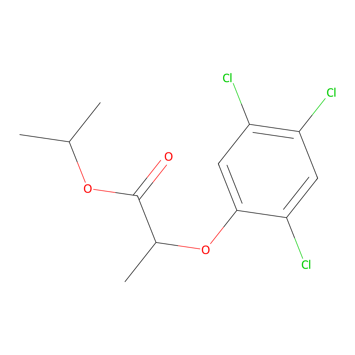 Isopropyl 2-(2,4,5-trichlorophenoxy)propionate molecular structure, CAS 51550-58-4