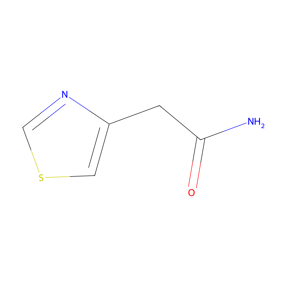 4-Thiazoleacetamide molecular structure, CAS 51551-54-3