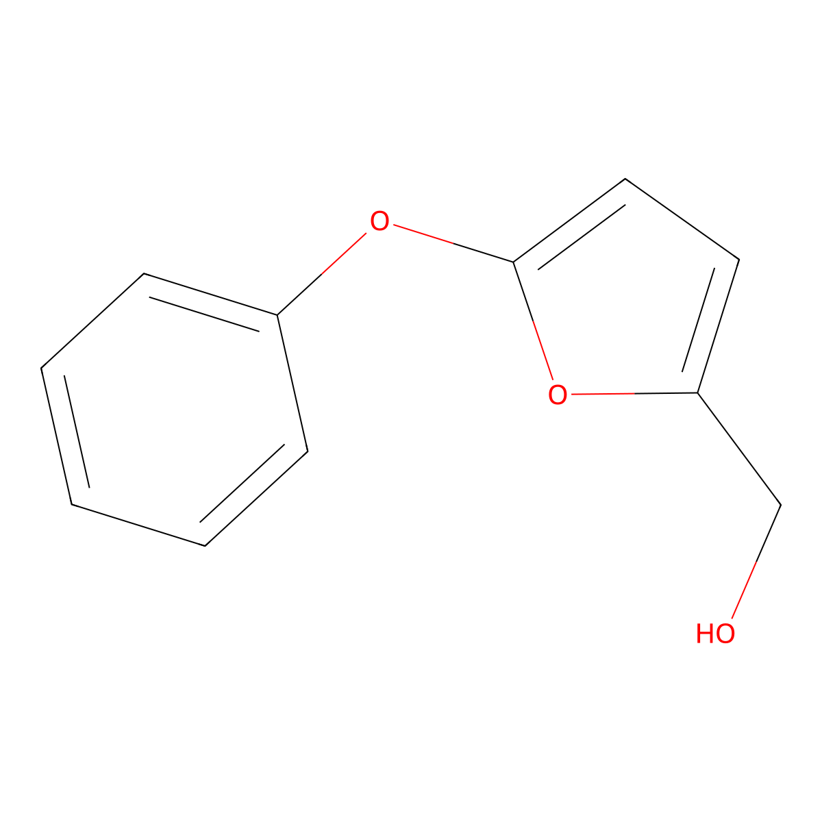 (5-Phenoxy-2-furyl)methanol molecular structure, CAS 51551-74-7
