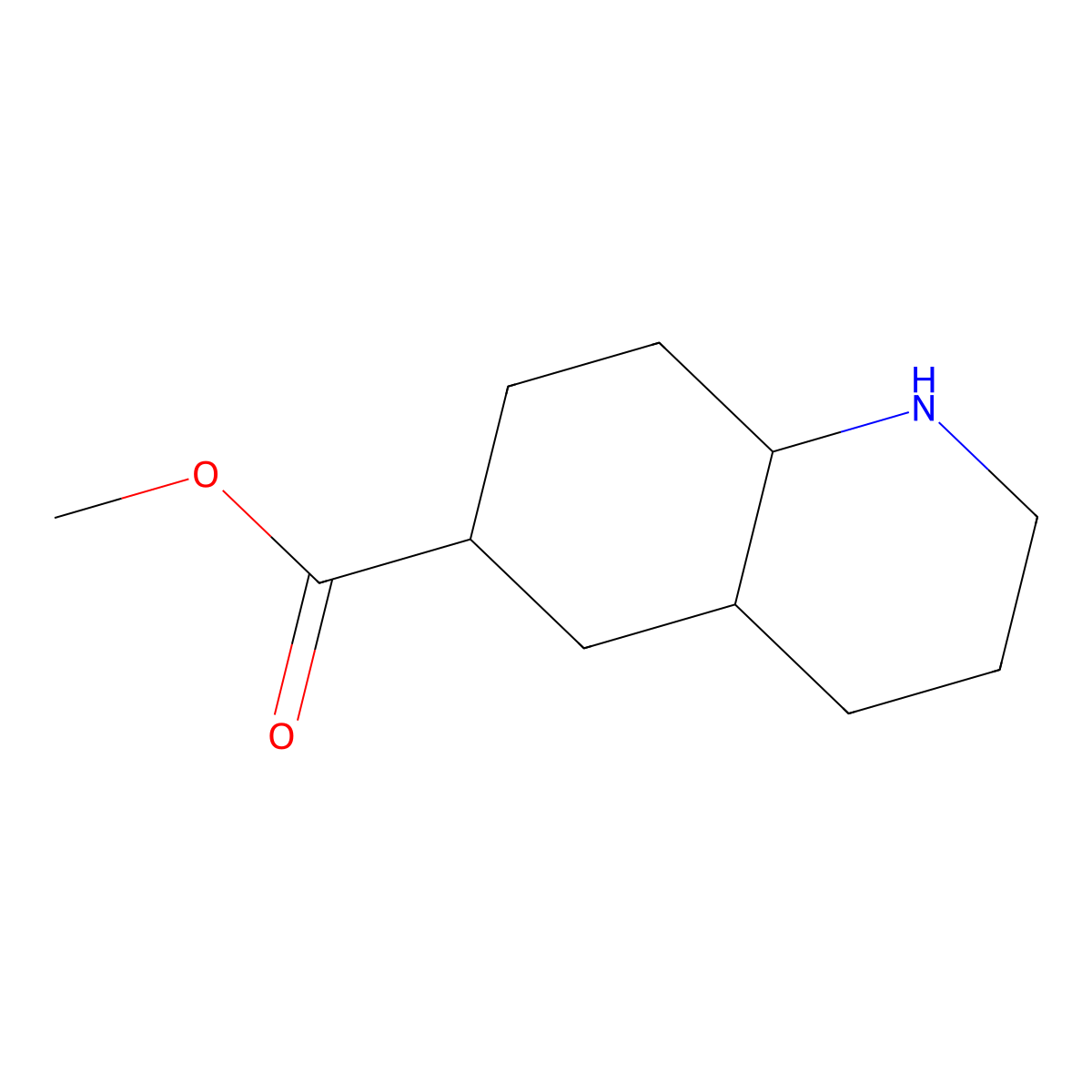 Methyl decahydroquinoline-6-carboxylate molecular structure, CAS 51552-71-7