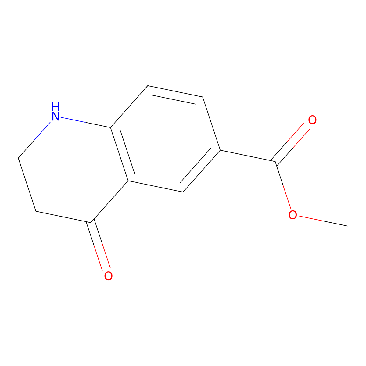 Methyl 4-oxo-1,2,3,4-tetrahydroquinoline-6-carboxylate molecular structure, CAS 51552-76-2