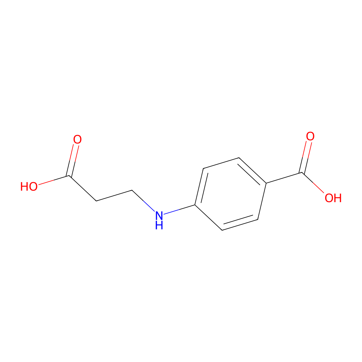 4-(2-carboxyethylamino)benzoic Acid molecular structure, CAS 51552-86-4