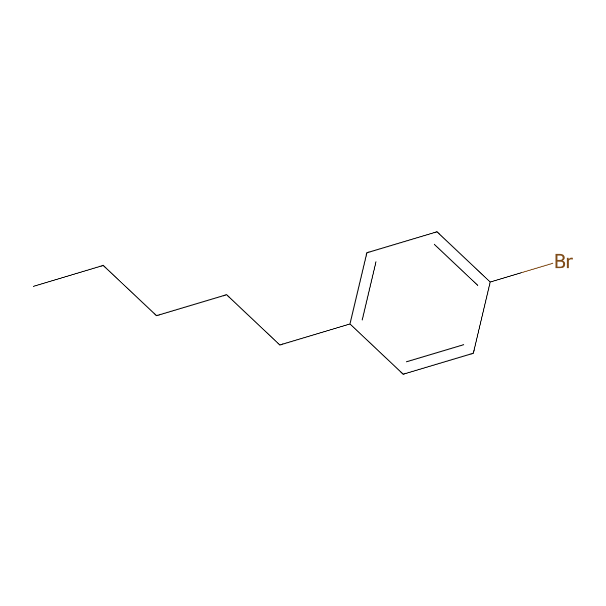 1-Bromo-4-pentylbenzene molecular structure, CAS 51554-95-1