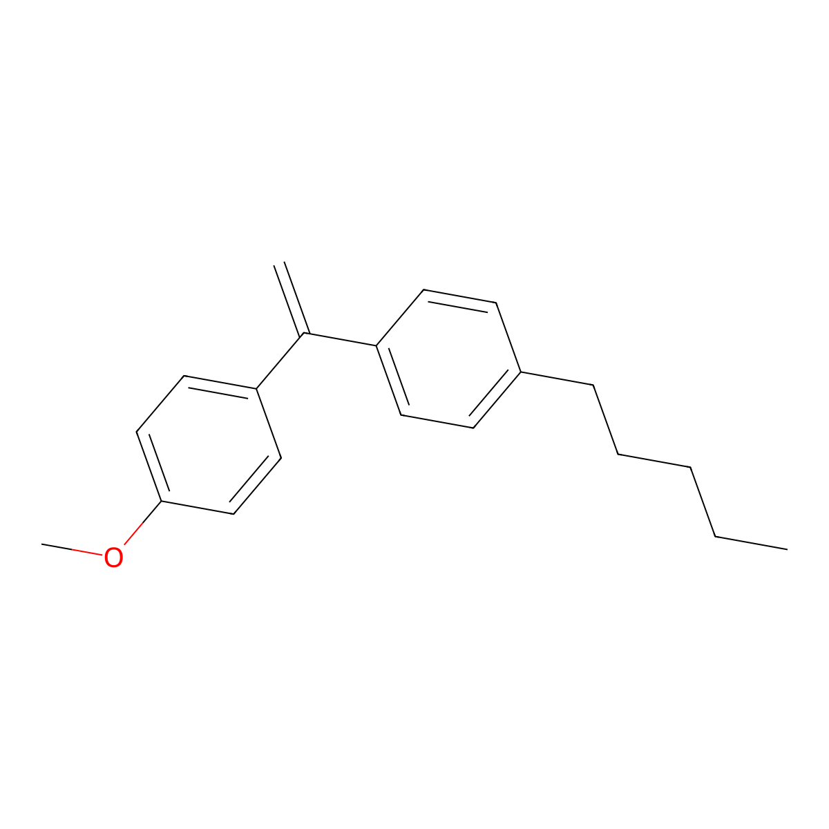 p-(1-(p-Pentylphenyl)vinyl)anisole molecular structure, CAS 51555-08-9