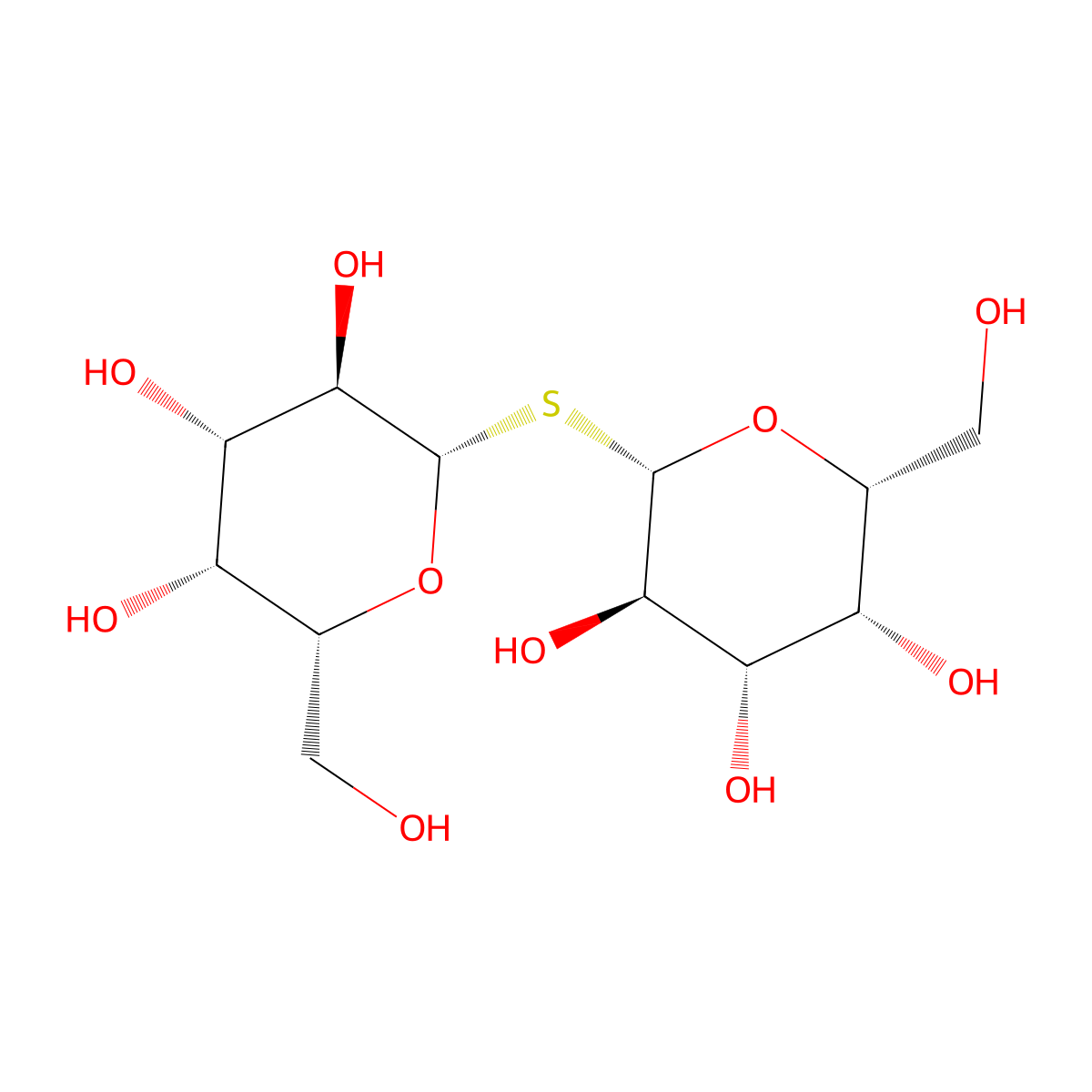 Thiodigalactoside molecular structure, CAS 51555-87-4