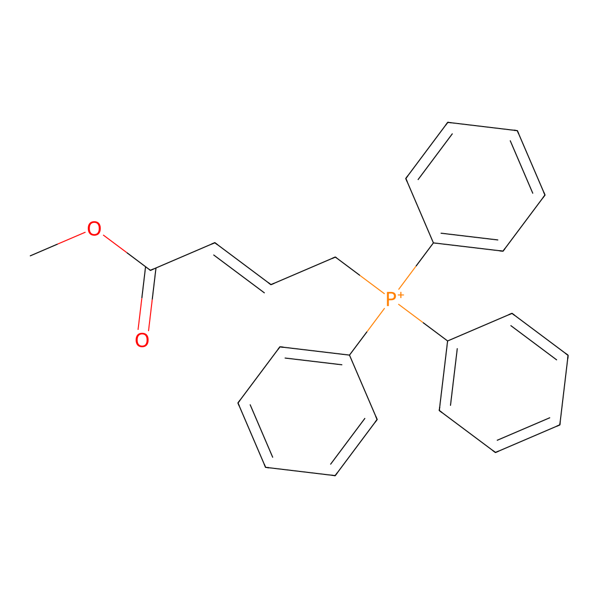 (4-Methoxy-4-oxo-2-buten-1-yl)triphenylphosphonium molecular structure, CAS 51558-02-2