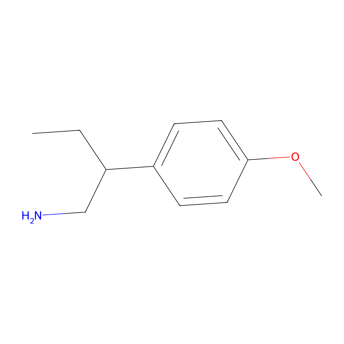 b-Ethyl-4-methoxy-benzeneethanamine molecular structure, CAS 51558-15-7
