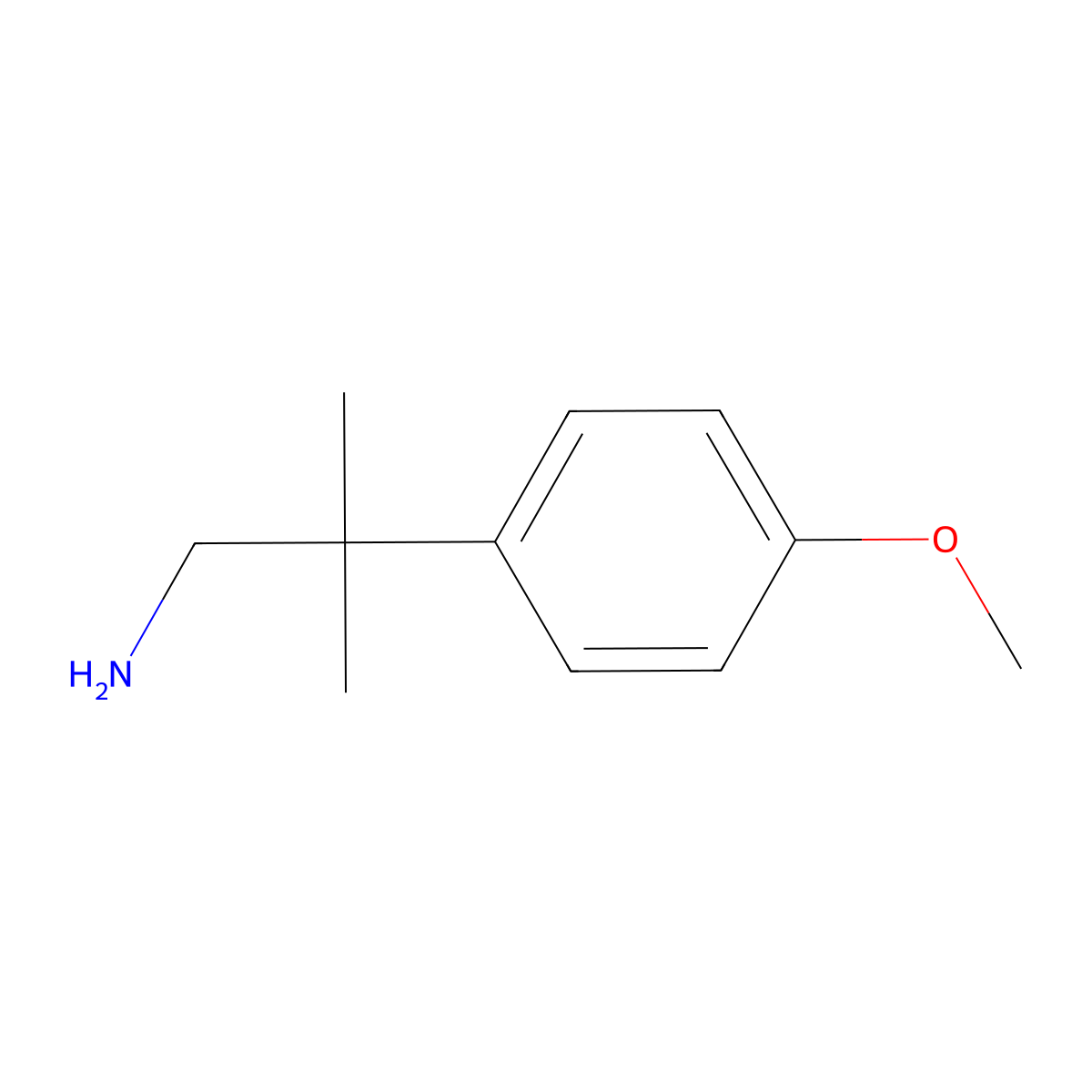 2-(4-Methoxyphenyl)-2-methylpropan-1-amine molecular structure, CAS 51558-25-9