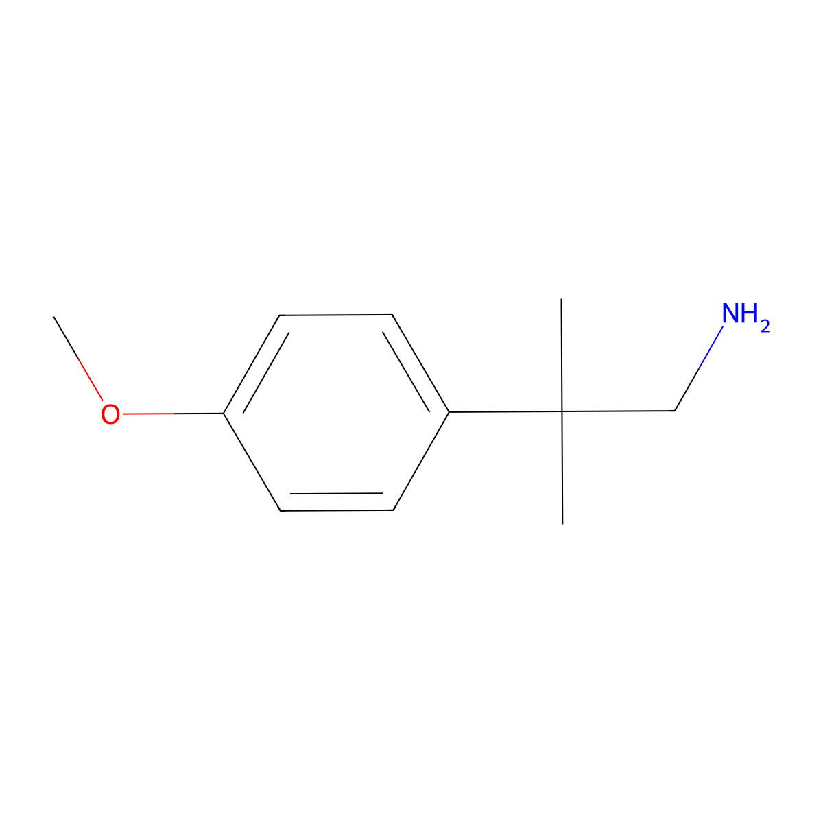 2-(4-Methoxyphenyl)-2-methylpropan-1-amine molecular structure, CAS 51558-25-9
