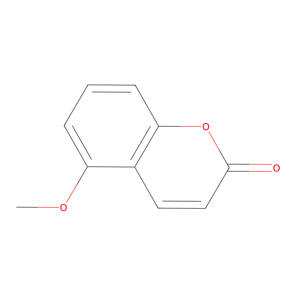 5-Methoxycoumarin molecular structure, CAS 51559-36-5