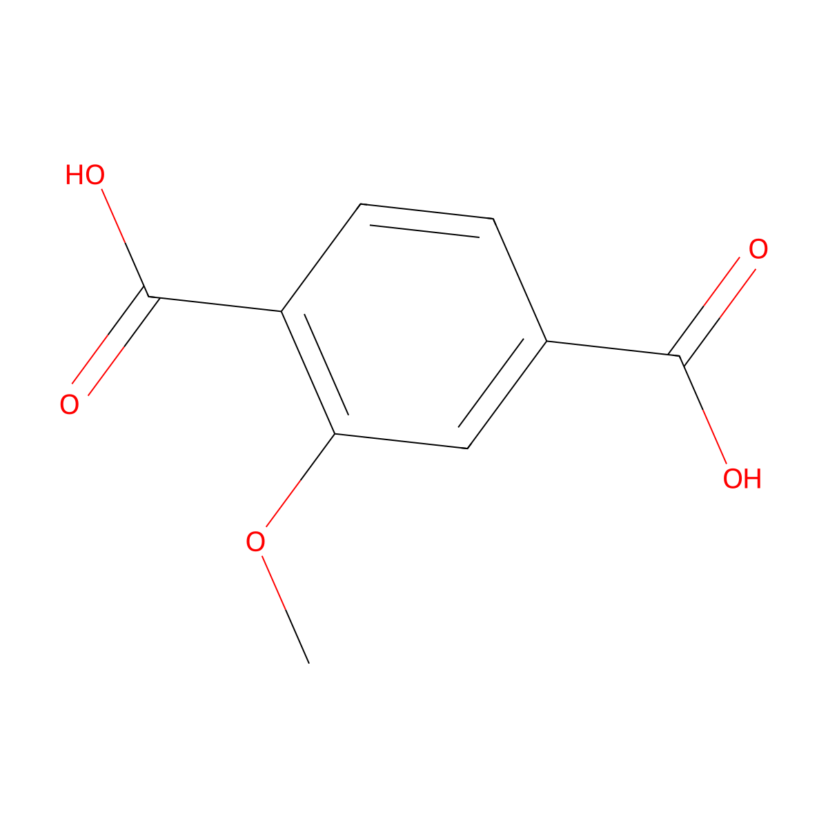 2-Methoxyterephthalic acid molecular structure, CAS 5156-00-3