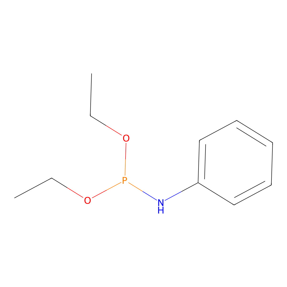 Diethyl anilinophosphite molecular structure, CAS 5156-98-9