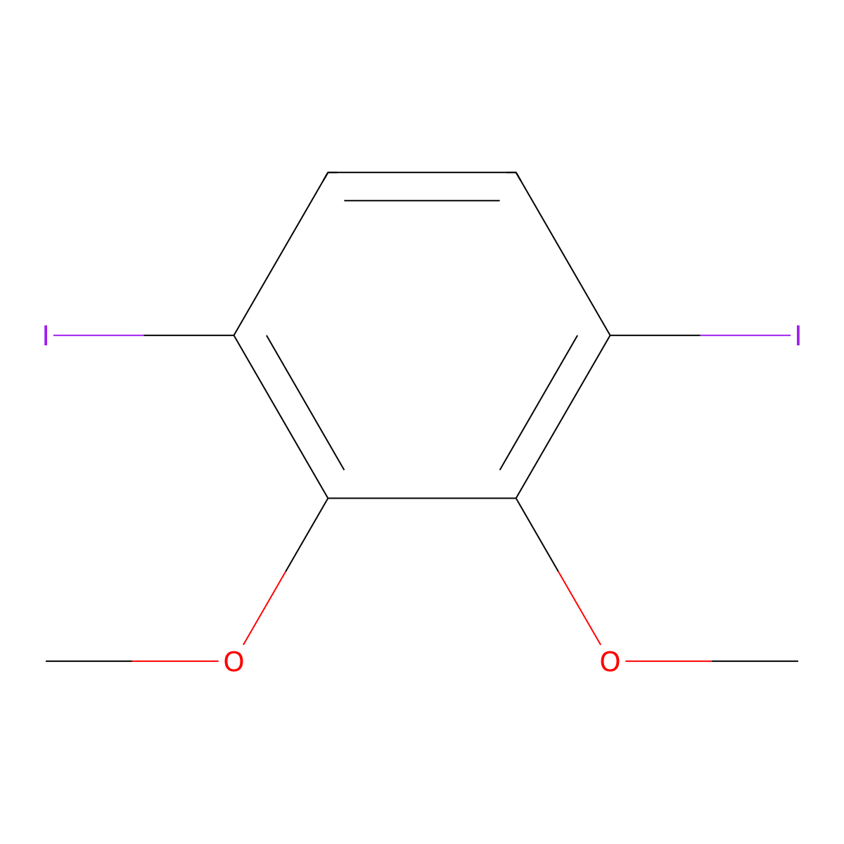 1,4-Diiodo-2,3-dimethoxybenzene molecular structure, CAS 51560-25-9