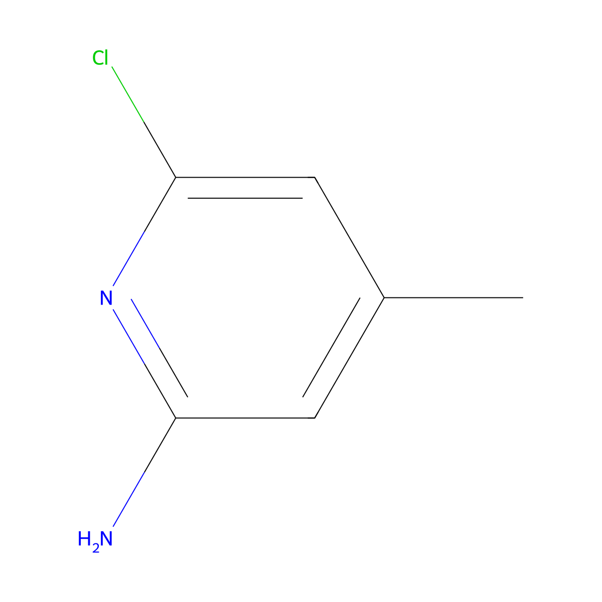 6-Chloro-4-methylpyridin-2-amine molecular structure, CAS 51564-92-2