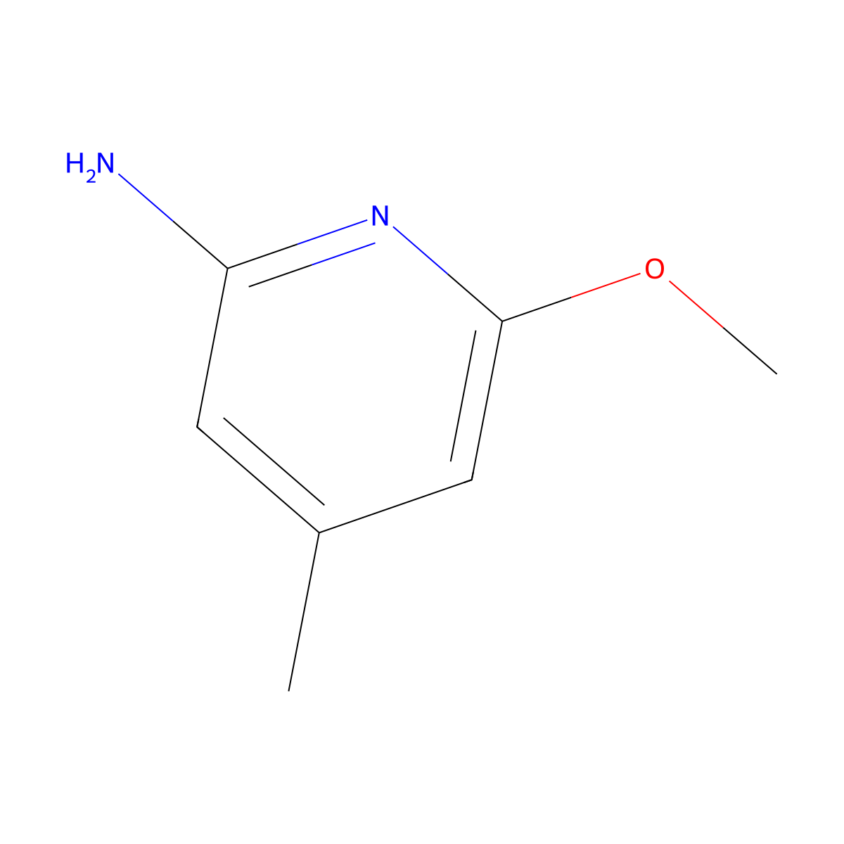 6-Methoxy-4-methylpyridin-2-amine molecular structure, CAS 51564-94-4