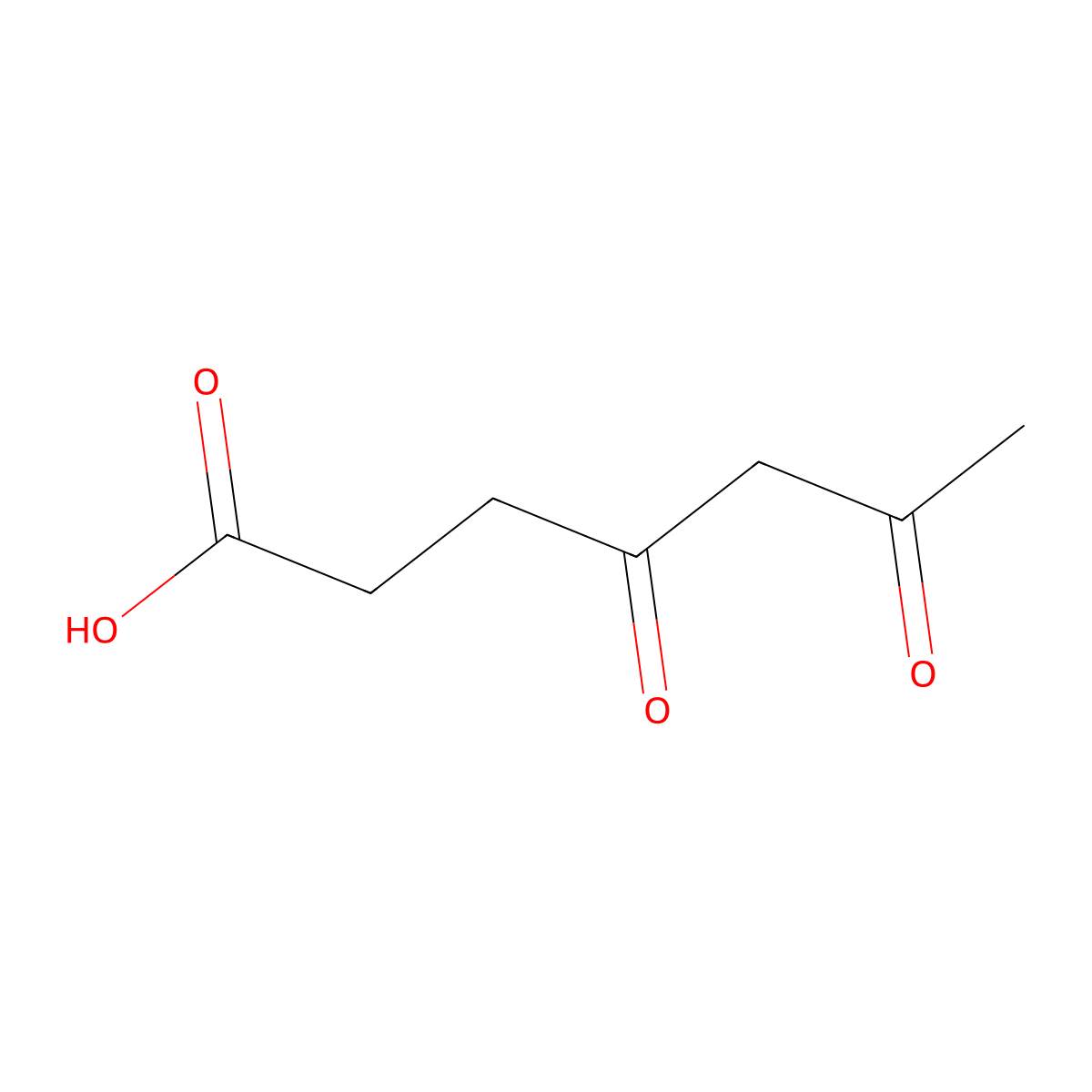 Succinylacetone molecular structure, CAS 51568-18-4