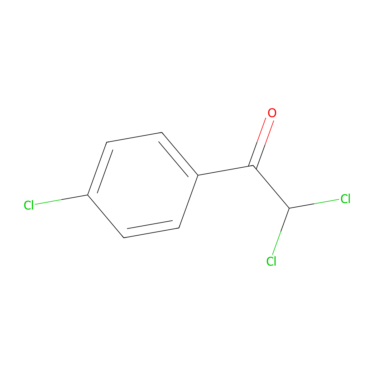 2,2-Dichloro-1-(4-chlorophenyl)ethanone molecular structure, CAS 5157-57-3