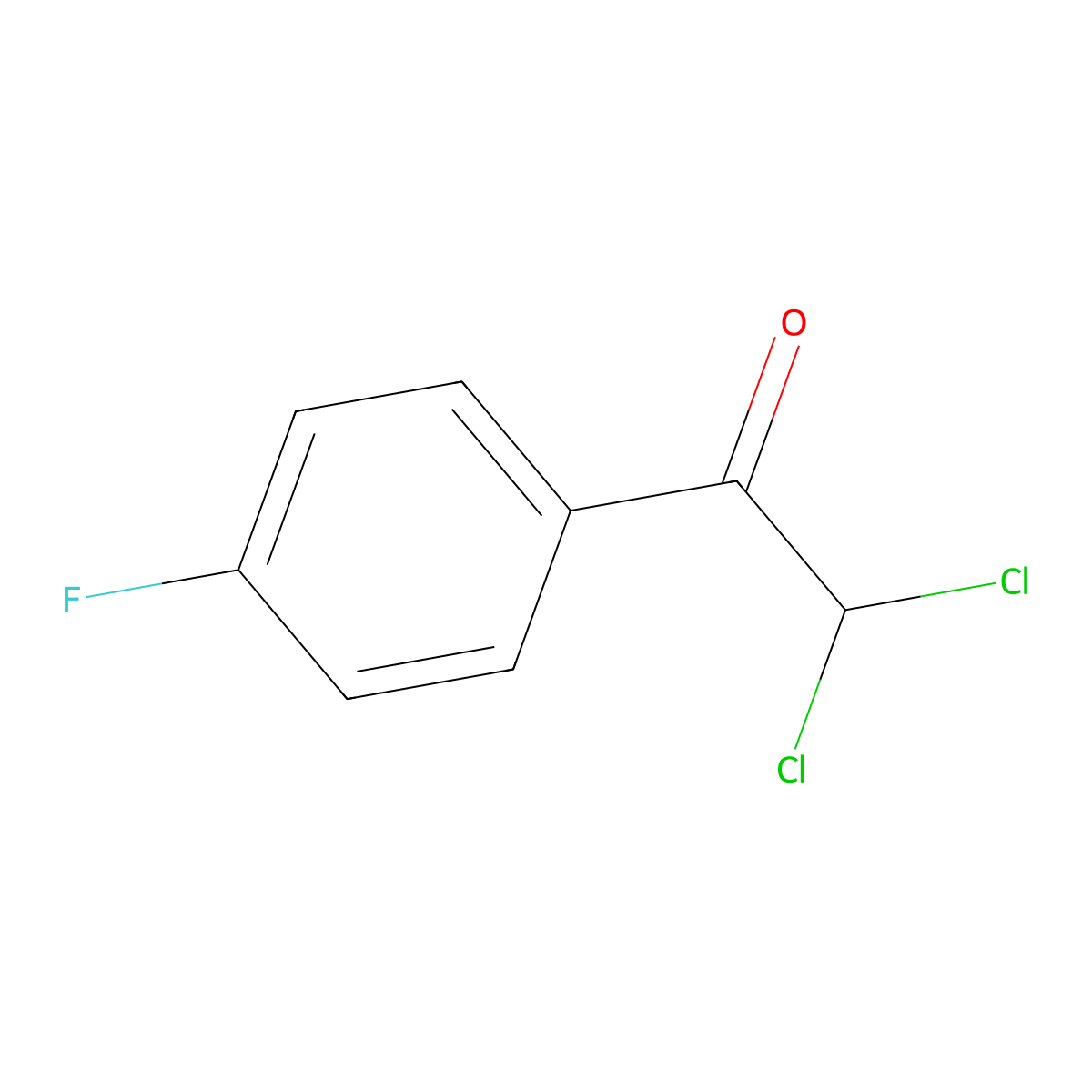 2,2-Dichloro-1-(4-fluorophenyl)-ethanone molecular structure, CAS 5157-58-4