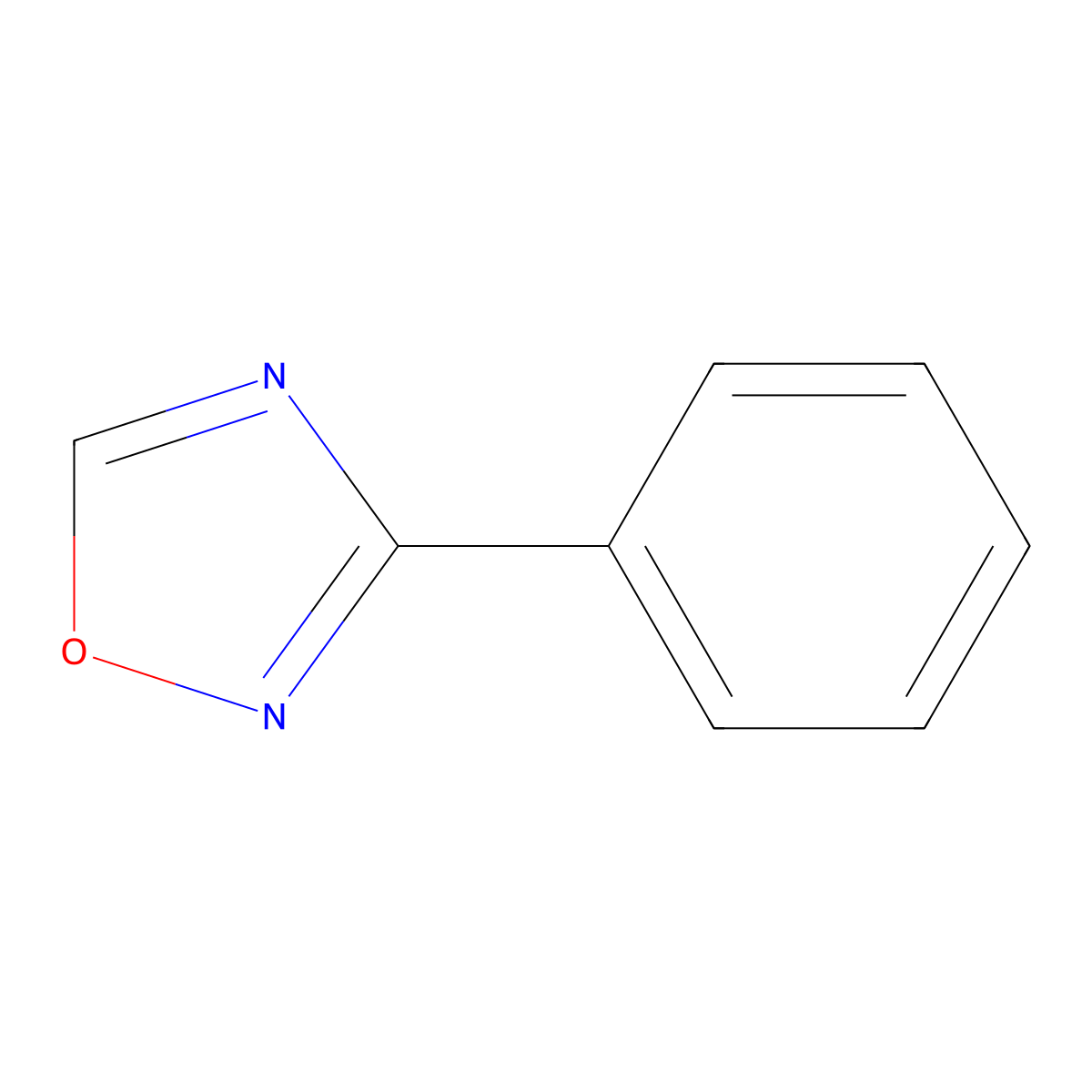 3-Phenyl-1,2,4-oxadiazole molecular structure, CAS 5157-62-0