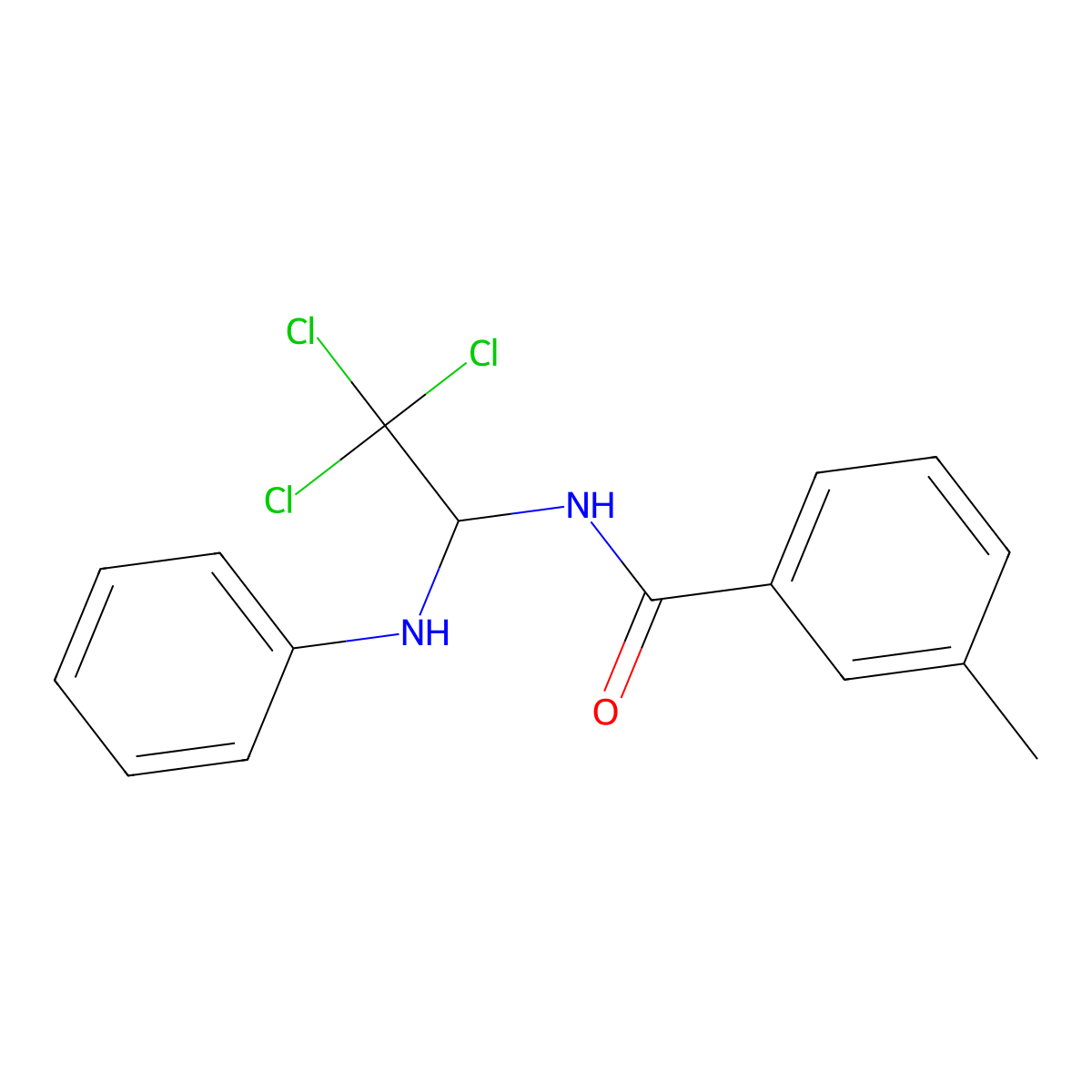 N-(1-anilino-2,2,2-trichloroethyl)-3-methylbenzamide molecular structure, CAS 5157-65-3