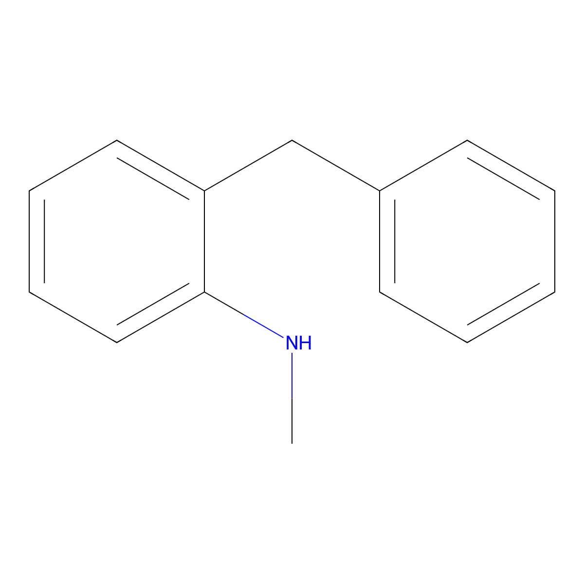 2-benzyl-N-methylaniline molecular structure, CAS 51570-52-6