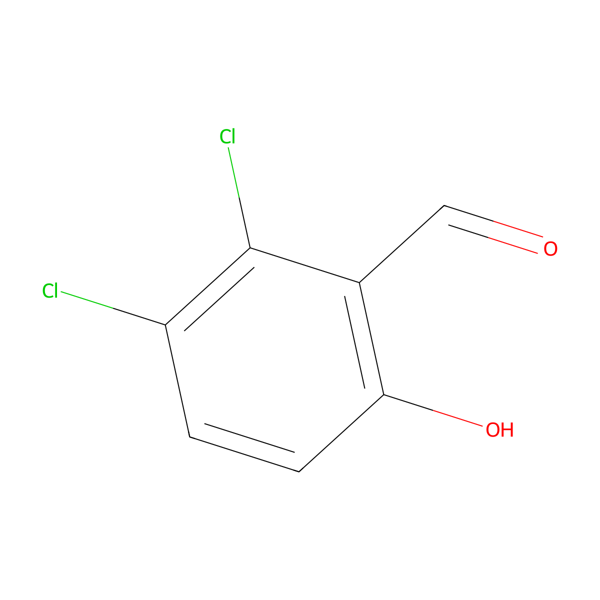 2,3-Dichloro-6-hydroxybenzaldehyde molecular structure, CAS 51571-16-5