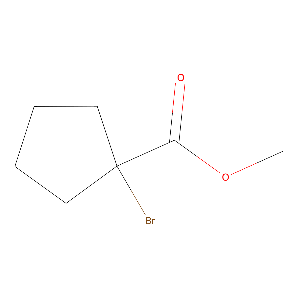 Methyl 1-bromocyclopentane-1-carboxylate molecular structure, CAS 51572-54-4
