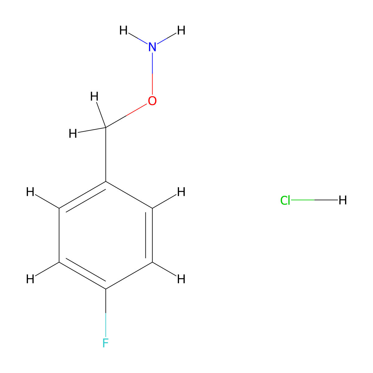 o-(4-Fluorobenzyl)hydroxylamine hydrochloride molecular structure, CAS 51572-89-5
