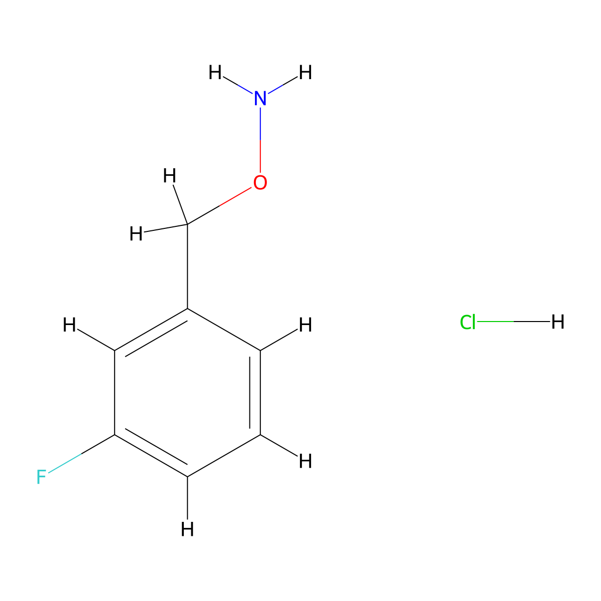 o-(3-Fluorobenzyl)hydroxylamine hydrochloride molecular structure, CAS 51572-90-8