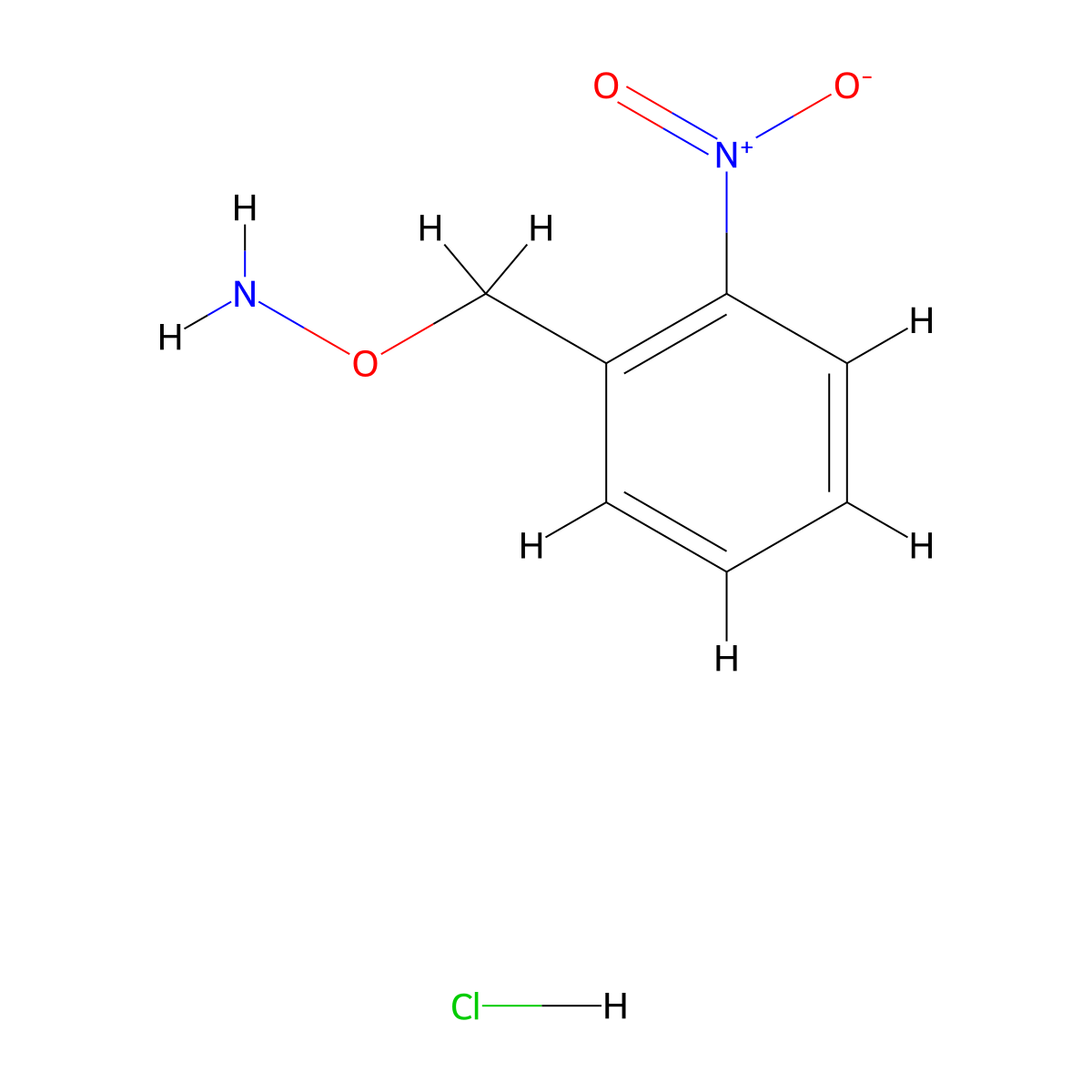 O-(2-nitrobenzyl)hydroxylamine hydrochloride molecular structure, CAS 51572-92-0