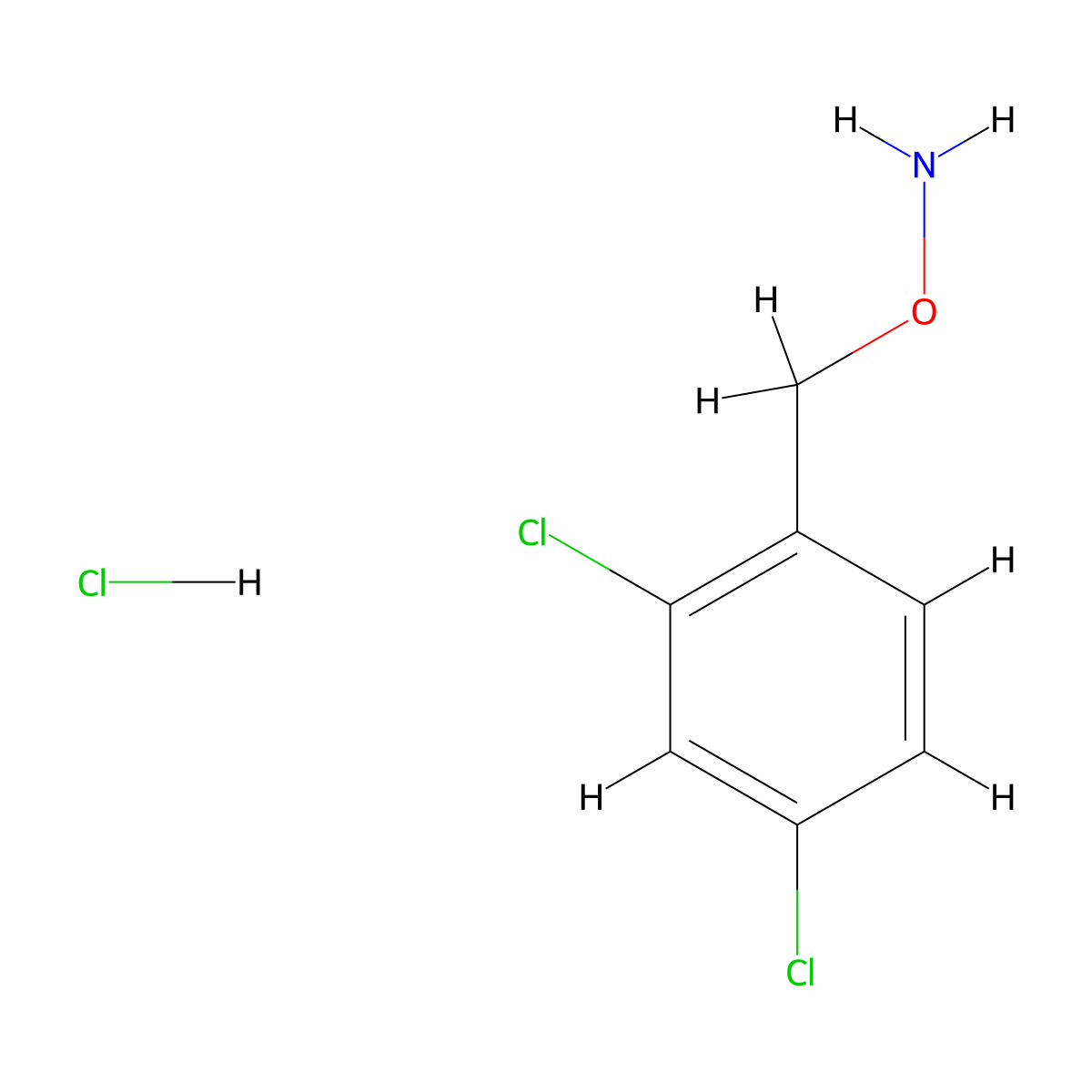 O-(2,4-Dichlorobenzyl)hydroxylamine hydrochloride molecular structure, CAS 51572-93-1