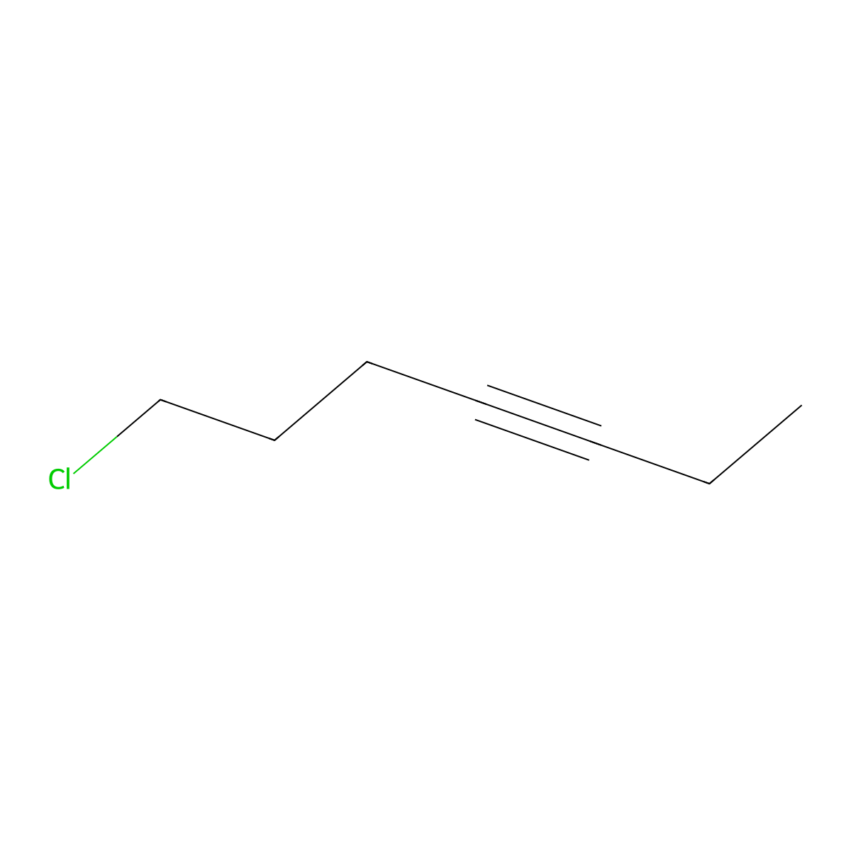 7-Chloro-3-heptyne molecular structure, CAS 51575-85-0