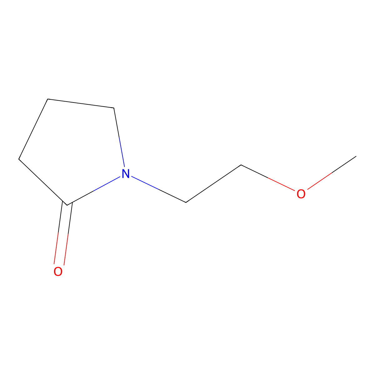 1-(2-Methoxyethyl)pyrrolidin-2-one molecular structure, CAS 51576-82-0