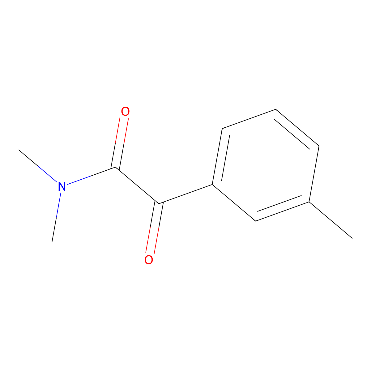 N,N-dimethyl-2-(3-methylphenyl)-2-oxoacetamide molecular structure, CAS 51579-90-9