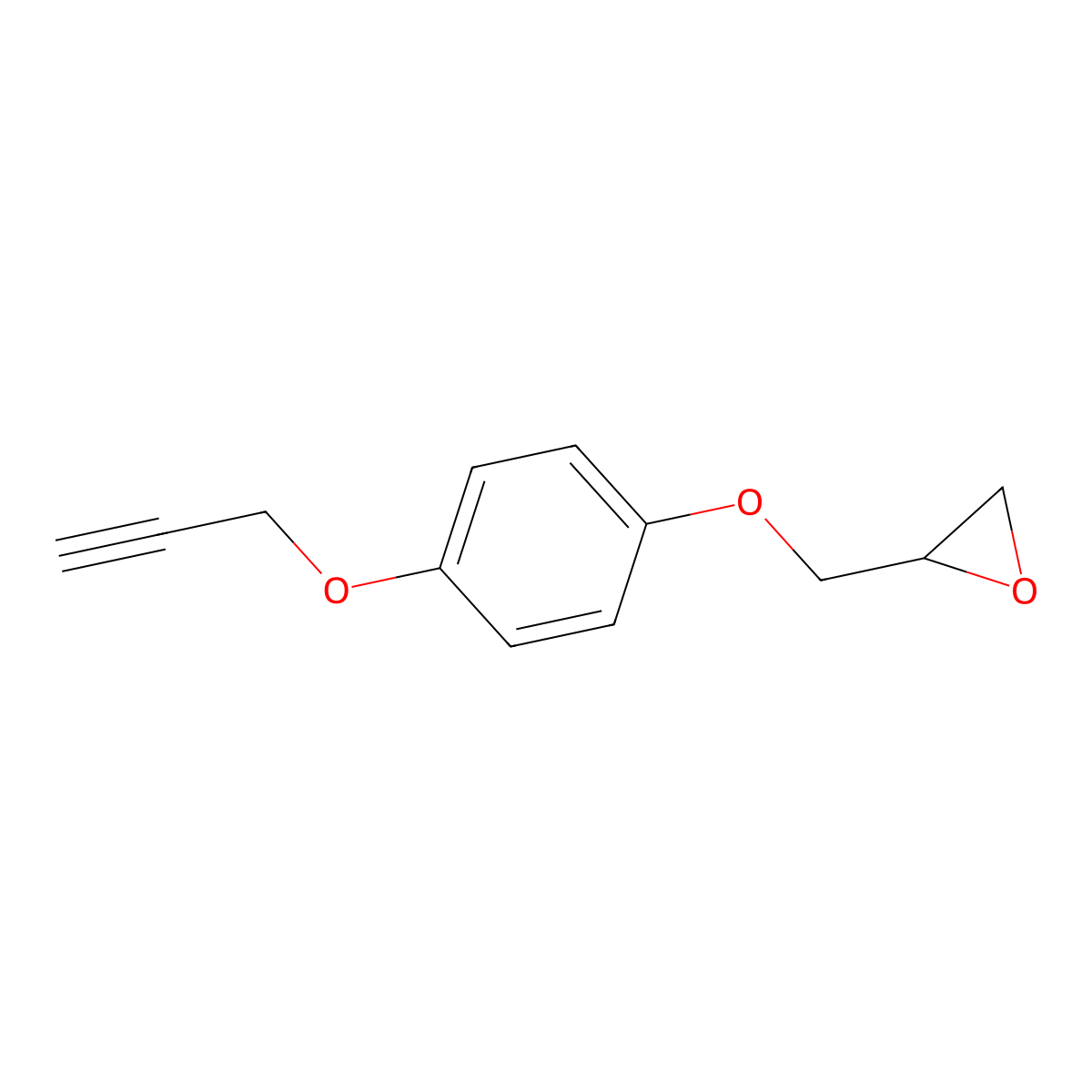 Oxirane, [[4-(2-propynyloxy)phenoxy]methyl]- molecular structure, CAS 51580-88-2