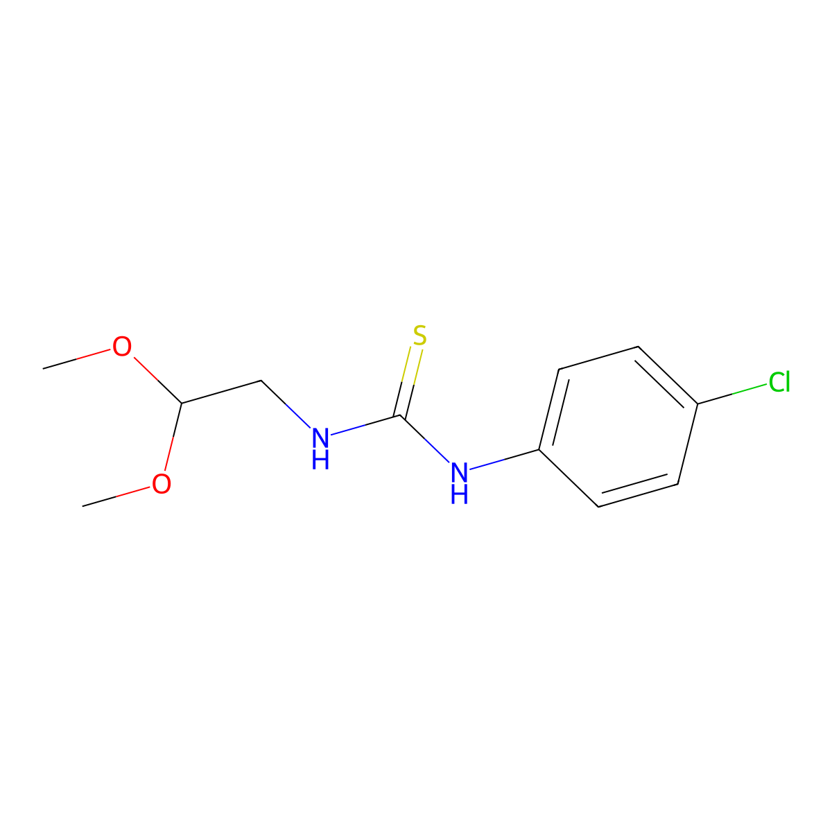 1-(4-Chlorophenyl)-3-(2,2-dimethoxyethyl)thiourea molecular structure, CAS 51581-44-3