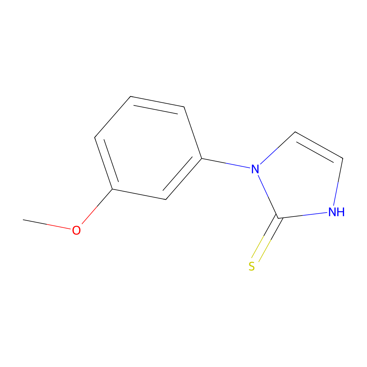 1-(3-methoxyphenyl)-1H-imidazole-2-thiol molecular structure, CAS 51581-49-8