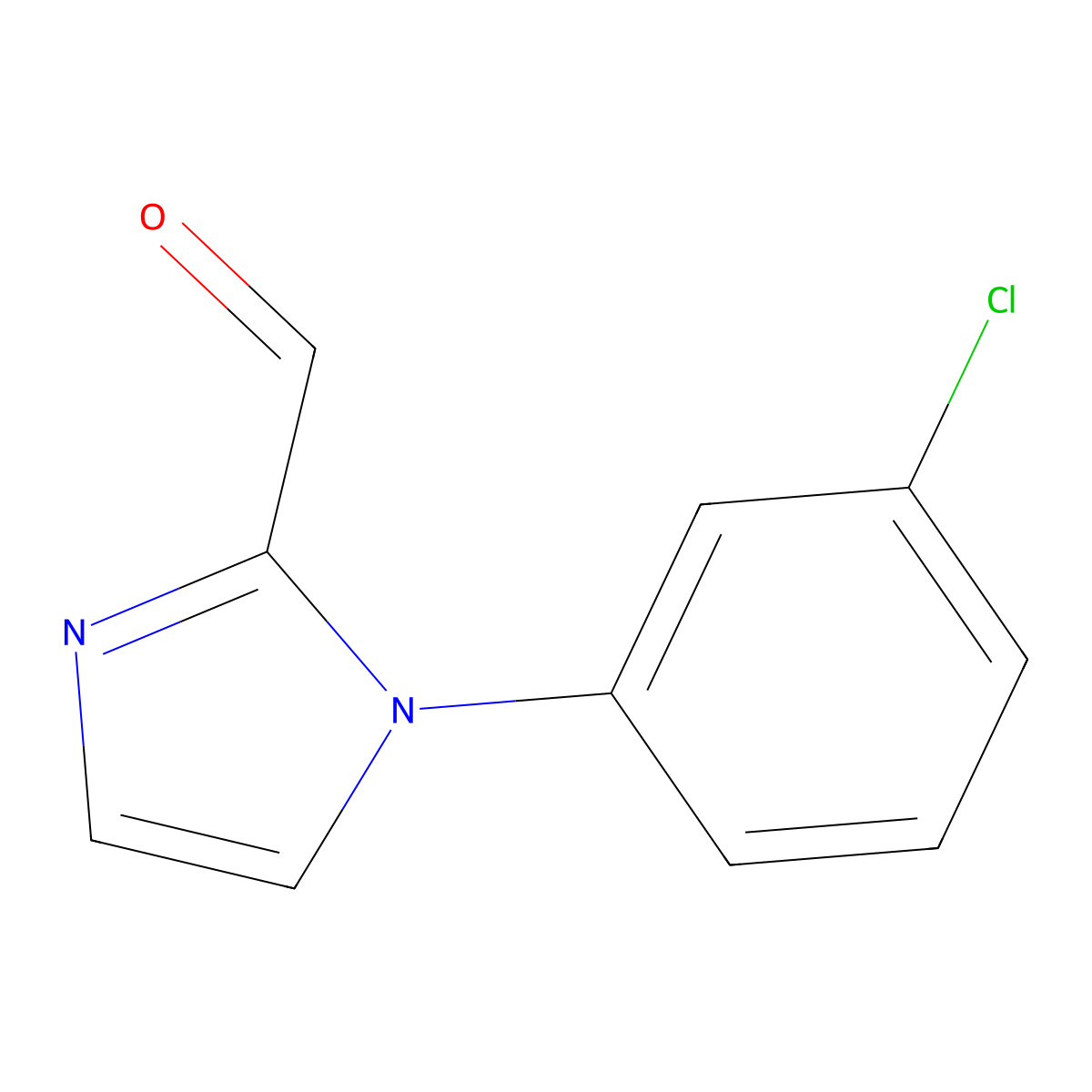 1-(3-chlorophenyl)-1H-imidazole-2-carbaldehyde molecular structure, CAS 51581-62-5