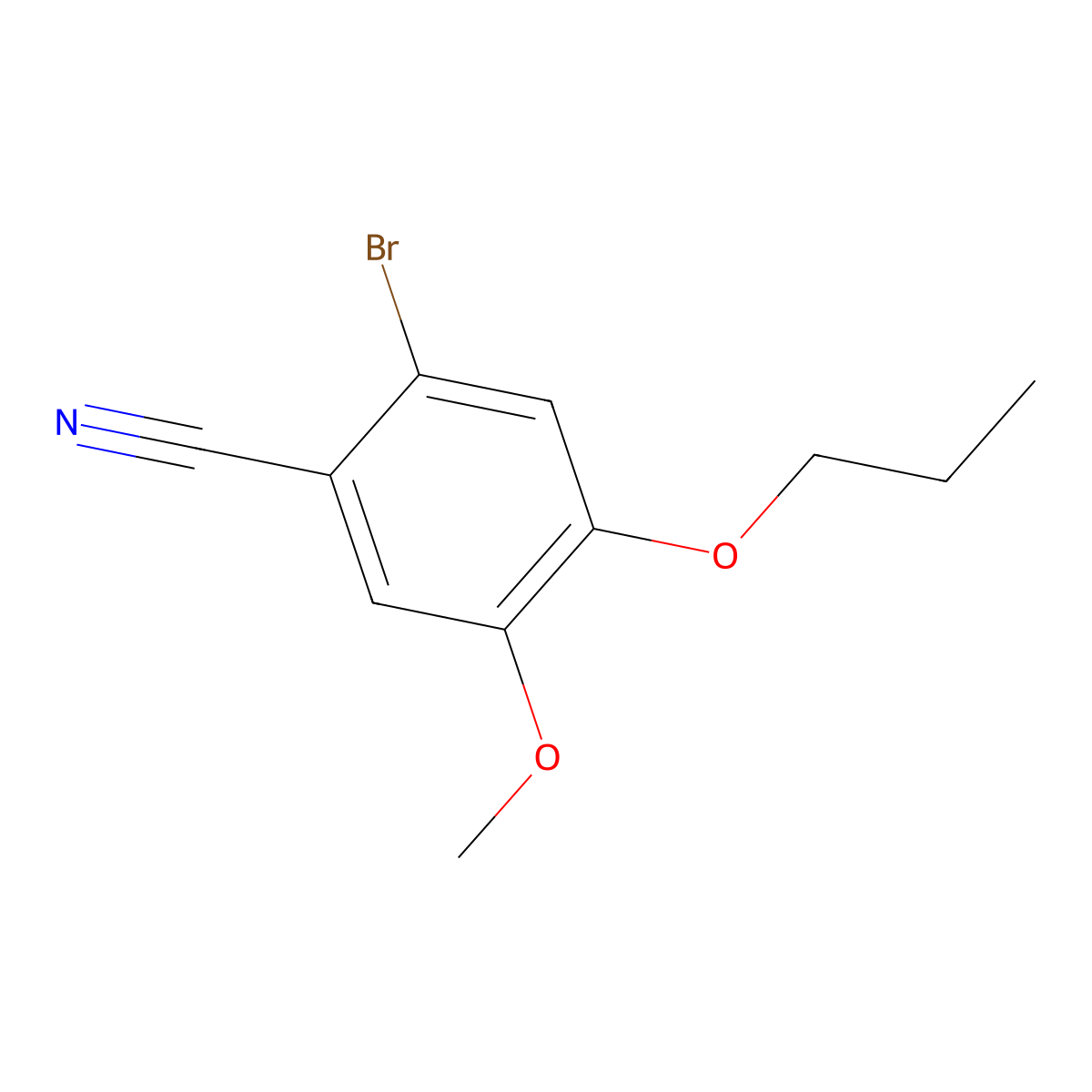 2-Bromo-5-methoxy-4-propoxybenzonitrile molecular structure, CAS 515828-87-2