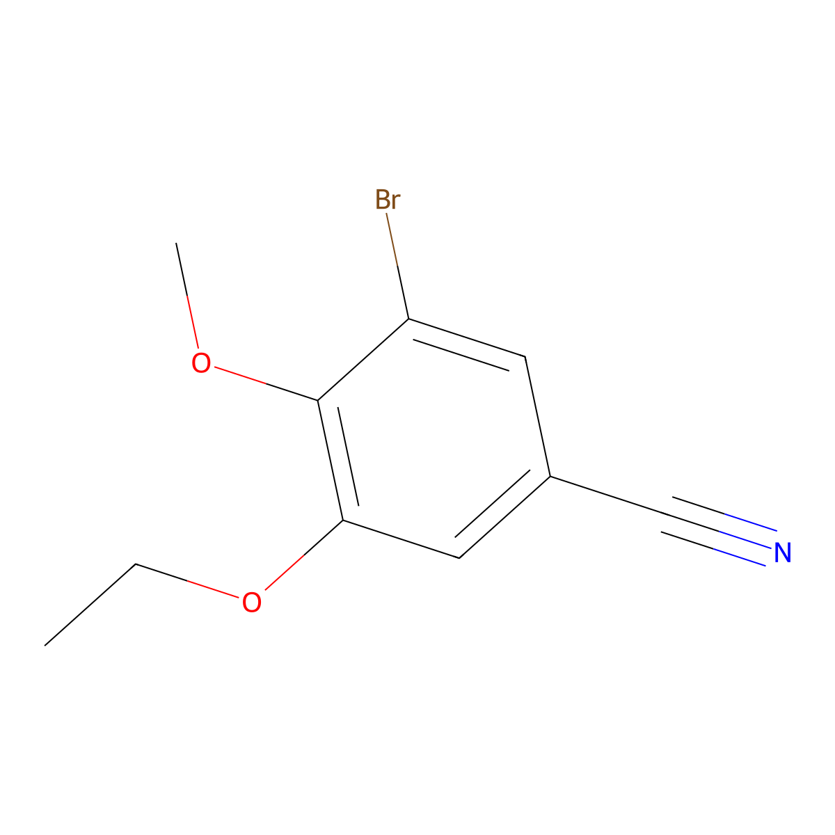 3-Bromo-5-ethoxy-4-methoxybenzonitrile molecular structure, CAS 515831-52-4