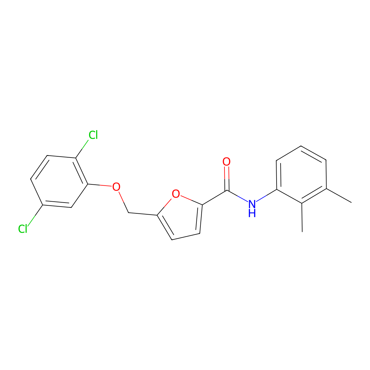 5-[(2,5-dichlorophenoxy)methyl]-N-(2,3-dimethylphenyl)furan-2-carboxamide molecular structure, CAS 515831-55-7